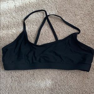 Black athletic bikini top